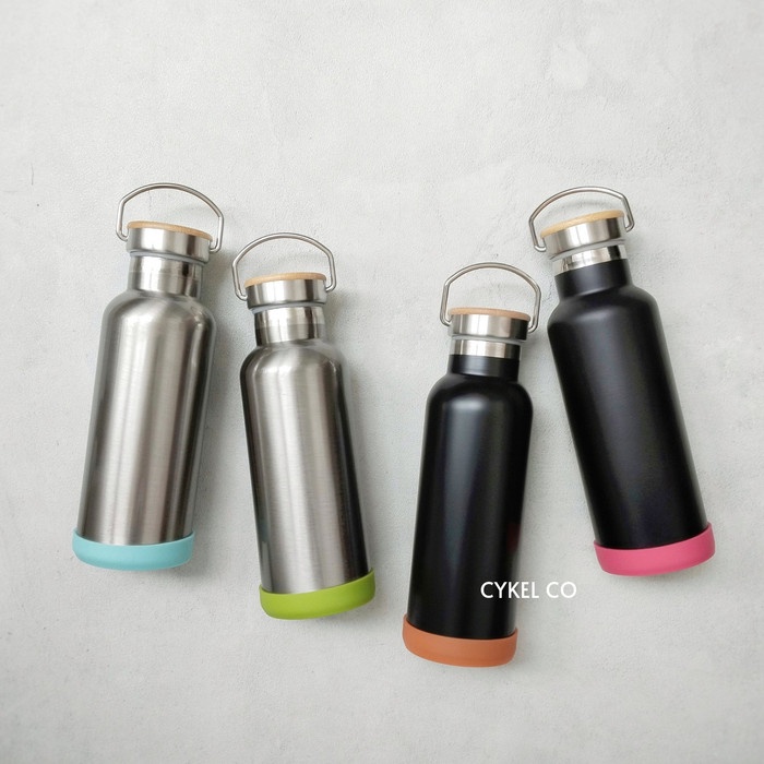 Mari- vintage retro bike water bottle cycling bidon stainless steel 500ml