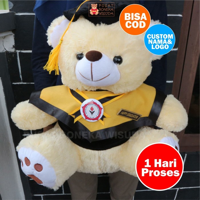 Boneka Wisuda Teddy Bear Jumbo Hadiah Wisuda Kado Wisuda Selempang Terbaru