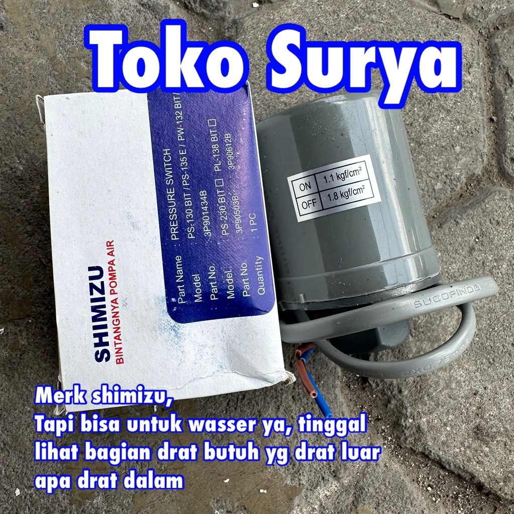 PRESSURE SWITCH WASSER PW 139 EA OTOMATIS WASSER PW 139 EA otomatis pompa WASSER pw139ea otomatis on