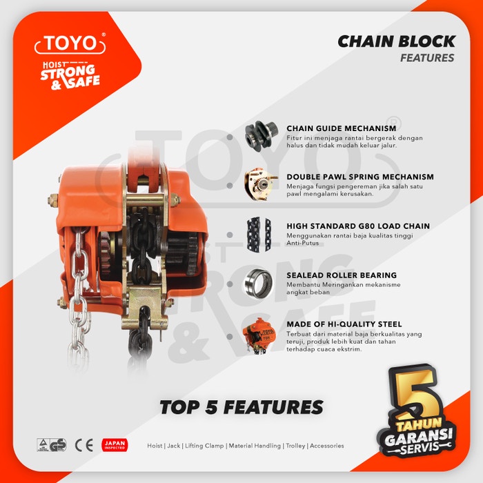Chain Block / Takel 1 Ton x 3 Meter TOYO
