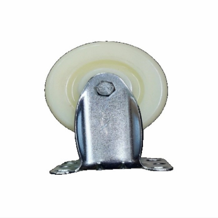 Roda nylon nilon teflon 4" inchi kaki mati fix