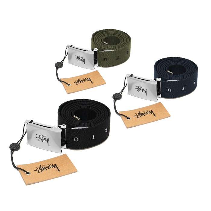 *TOP* STUSSY SMALL TEXT WEBBING BELT