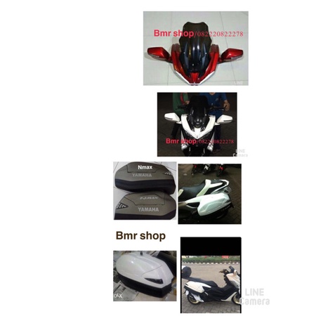 Sepaket Tameng Nmax,Spion Lipat+Sein,Windshield Dan Side Box Nmax Otomotif