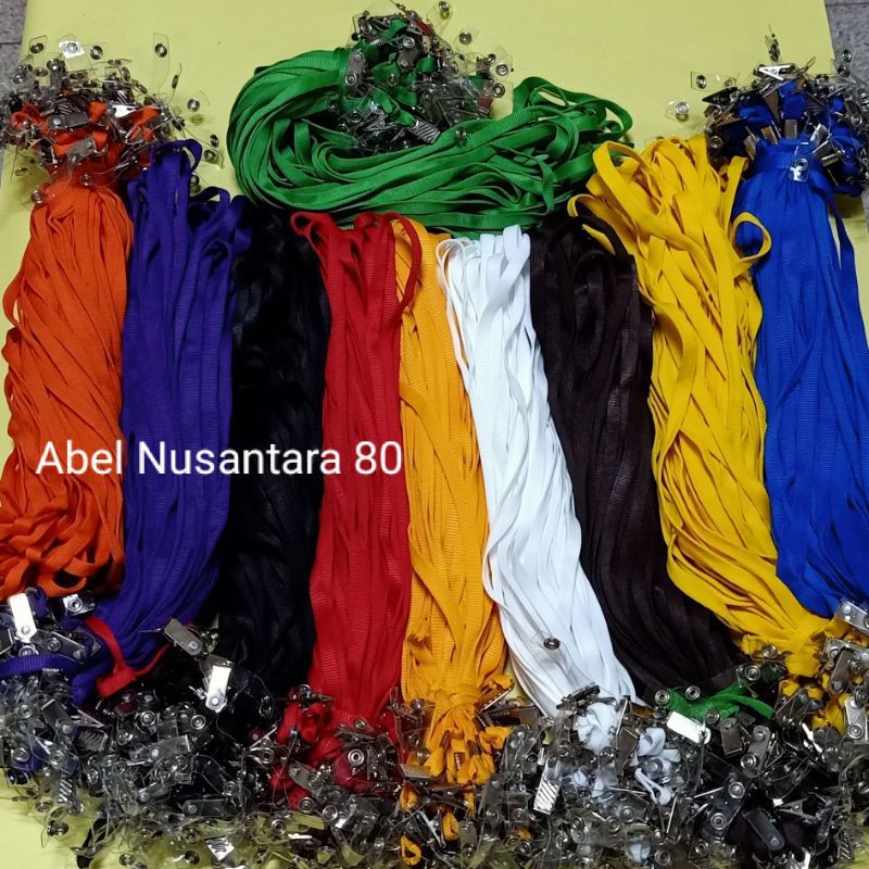 

Tali id card lanyard jepit garis isi /50pcs