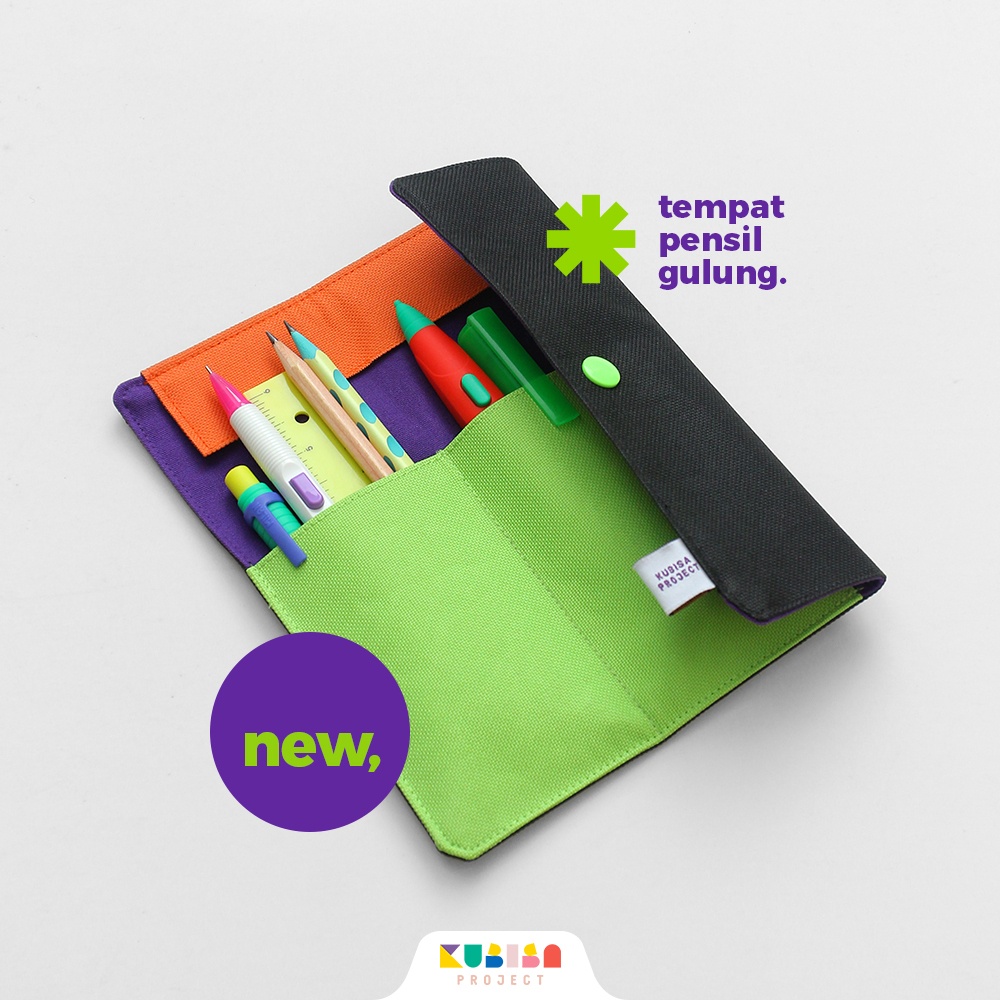 

Roll Up Pencil Case / Tempat Pensil Gulung (Hitam) KUBISA Project