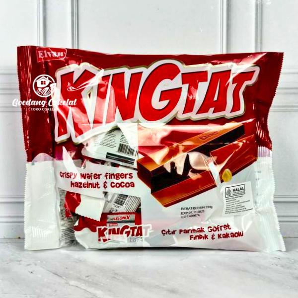

terbaru !!! elvan kingtat chocolate coklat crispy wafer fingers hazelnut & cocoa cokelat turki 234g