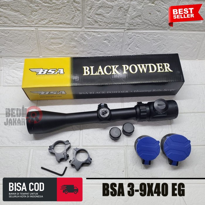 PROMO TELESKOP BSA 3-9X40 EG TUTUP FLIP FLOP LAMPU RGB BSA 3-9X40 EG MILDOT