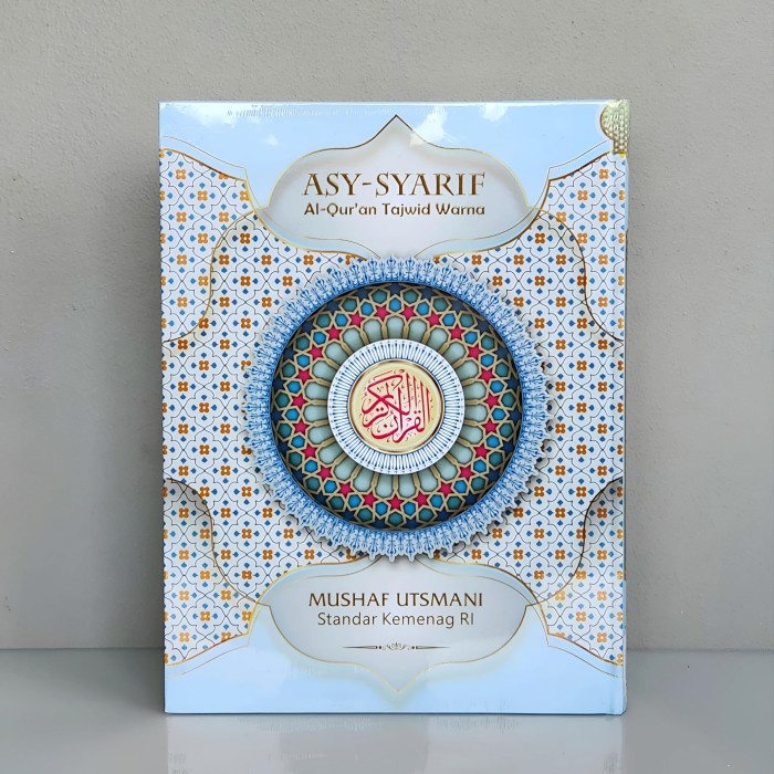 

ALQURAN ASY SYARIF A4, AL QURAN UTSMANI TAJWID WARNA MUSHAF PUTIH 100% ORIGINAL