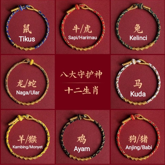 

GELANG THAI SUI MENURUT TAHUN KELAHIRAN 12 SHIO CHINESE YEARS 100% ORIGINAL
