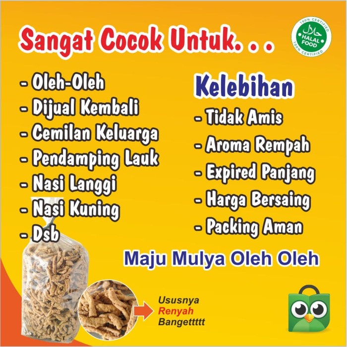 

Kripik Usus Ayam Super Original 1 Kg Murah Usus Kiloan Usus Crispy Produk Unggulan