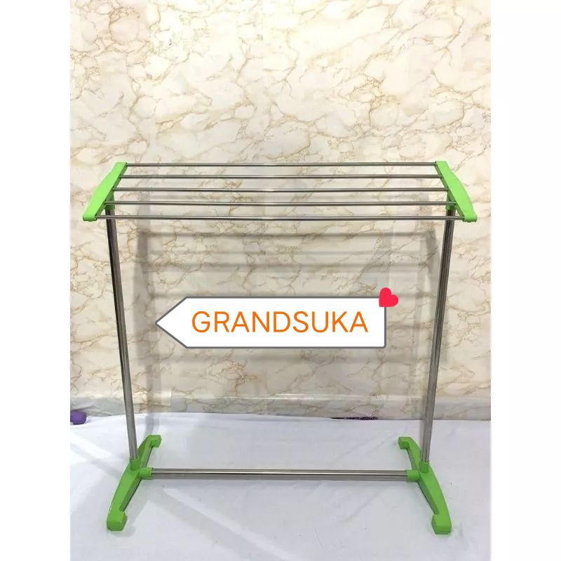 BEST SELLER COD GANTUNGAN HANDUK Stainless/ JEMURAN HANDUK 2 Kaki BERDIRI RAK GANTUNG HANDUK