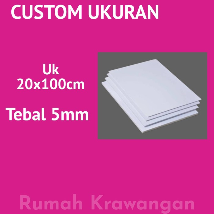 pvc board/foam board uk 20x100cm tebal 5mm