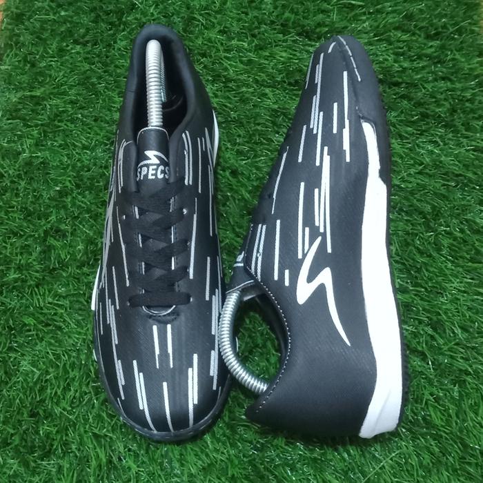 SEPATU FUTSAL ANAK SEKOLAH SPECS LIGHTSPEED REBORN IN BLACK WHITE SIZE 33-43 BISA COD