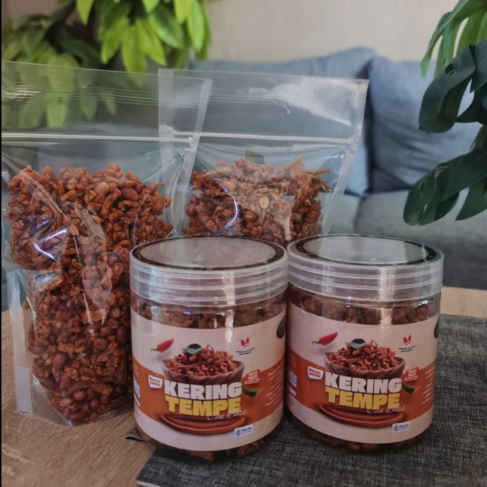 TERBARU Kering Tempe Teri Kacang Ceu Boss Makanan Ringan Orek Tempe Renyah Tradisional Kemasan Pouch