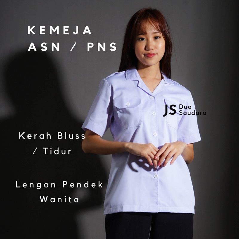 PROMO / KEMEJA PEMDA PUTIH KERAH BLUS-KERAH TIDUR / KEMEJA ASN / KEMEJA PNS PUTIH / KEMEJA PUTIH