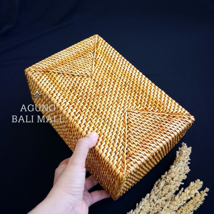 TERBARU Keranjang rotan persegi panjang/box rotan/anyaman rotan serbaguna