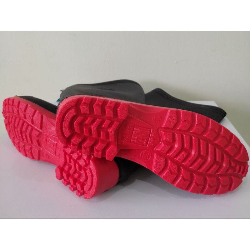 PROMO TERBARU SEPATU BOOT NEW ERA HITAM MERAH APD Kontruksi Proyek / sepatu boots new era tinggi sol