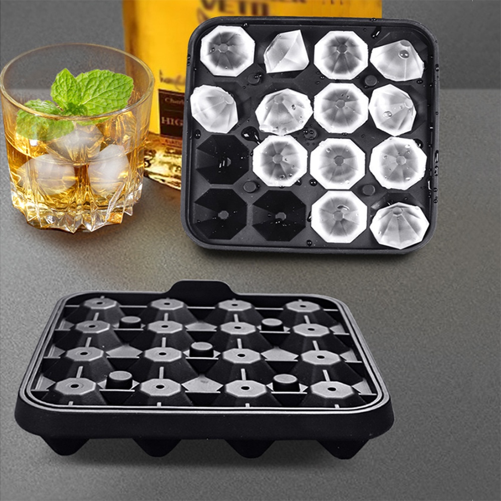 

Cetakan Es Batu Silikon Diamond 16 Grid Ice Cube Mold - CN16 - Hitam | Jakhoki