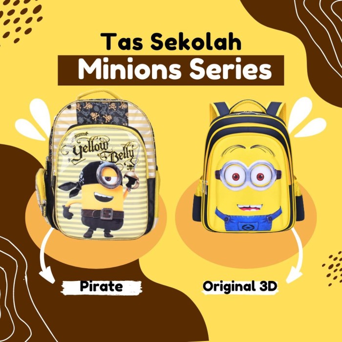 STOK READY. TAS SEKOLAH ANAK MINIONS TAS ANAK SD RANSEL TAS ANAK SEKOLAH TK MINION