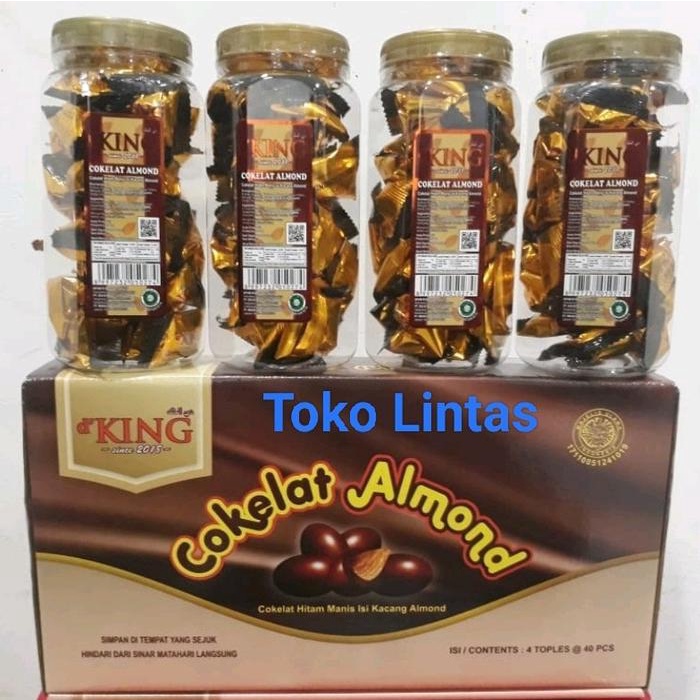 

Cokelat Kacang Almond d'King 1 dus isi 4 Toples
