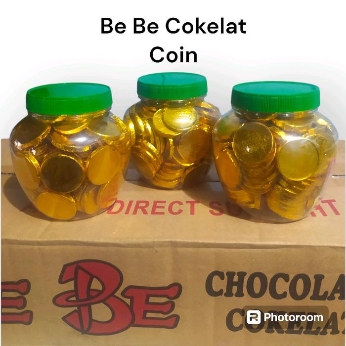 

Cokelat Koin @100 Pcs - Be Be Cokelat Coumpond bentuk Coin per Toples Cemilan Chocolate Manis Food