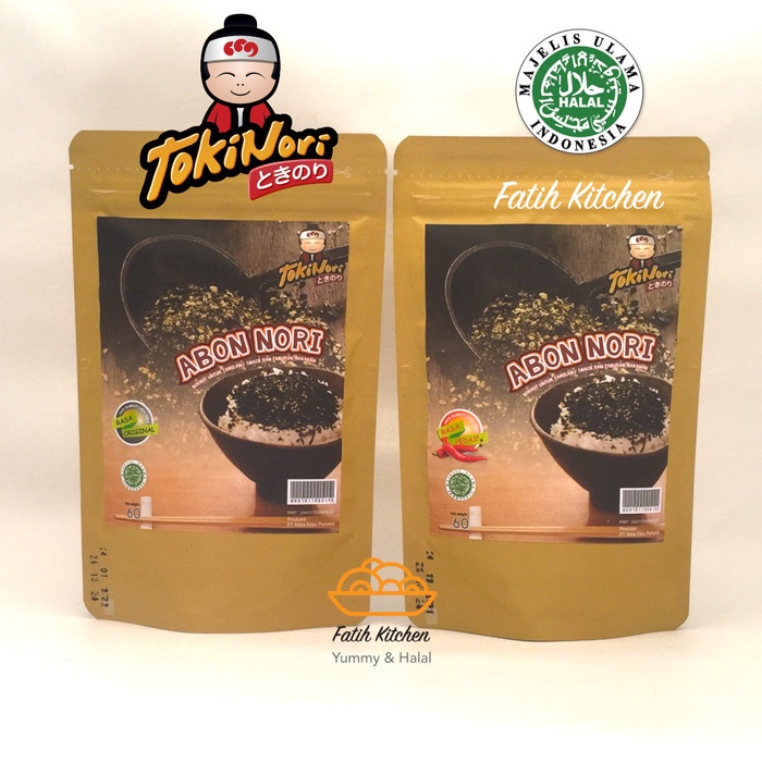 

Tokinori Abon Nori 60 gr rasa Original / Spicy Halal MUI -Abon Seaweed