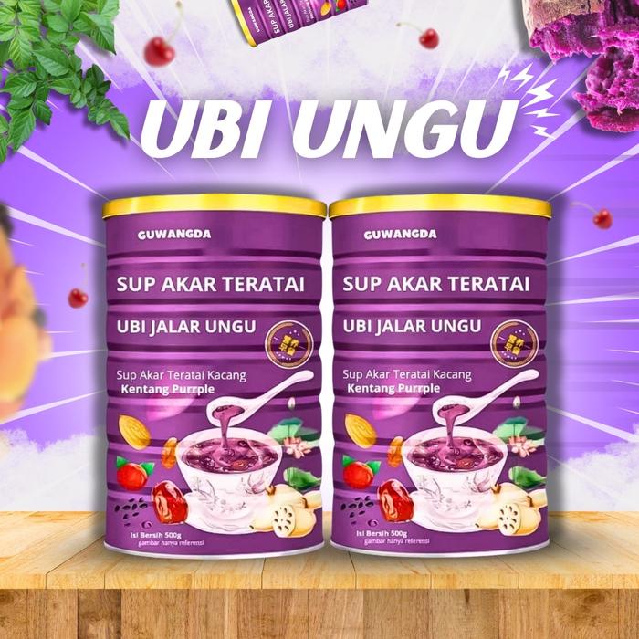 

OUFEN LOTUS ROOT POWDER ( VARIAN UBI UNGU & ALMOND ) Minuman Bubuk Teratai Kurma Manis Air Susu