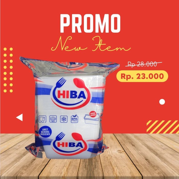 (BestSeller) Thinwall HIBA 500ml 650ml 750ml 1000ml Rectangle / Thinwall Rectangle