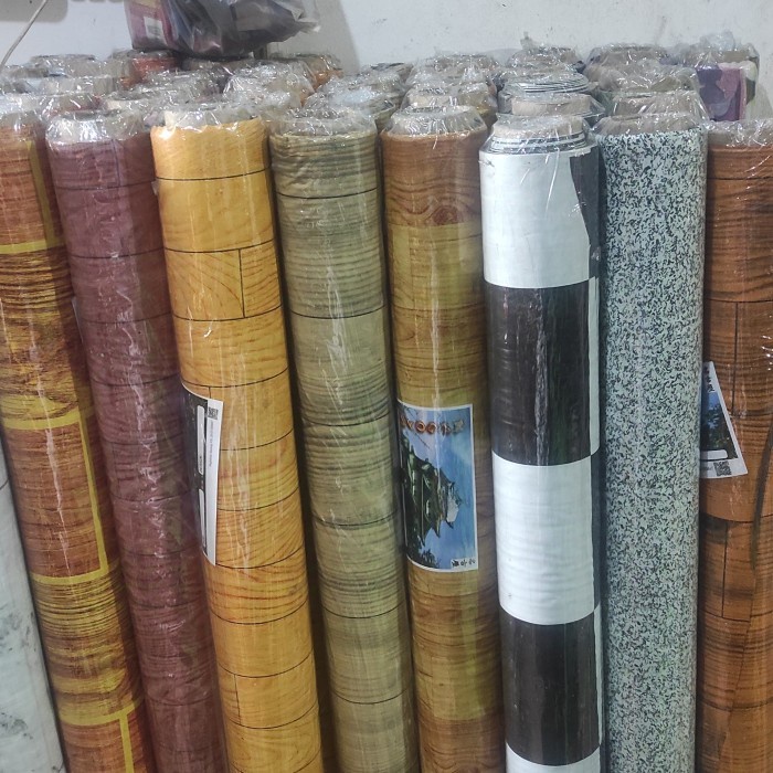 (BestSeller) Karpet Lantai Plastik Meteran Motif Keramik Marmer Granit Vinyl