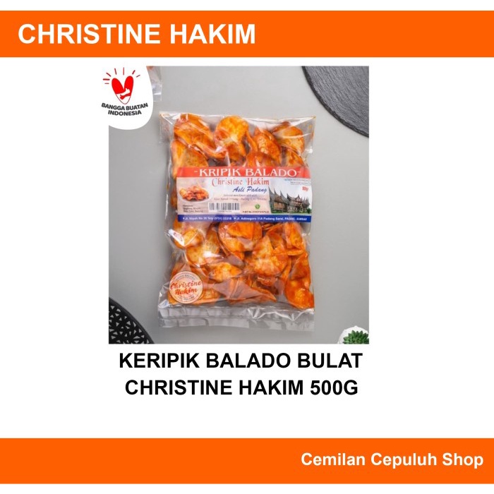 

keripik balado sanjay christine hakim 500g "Bulat" asli padang