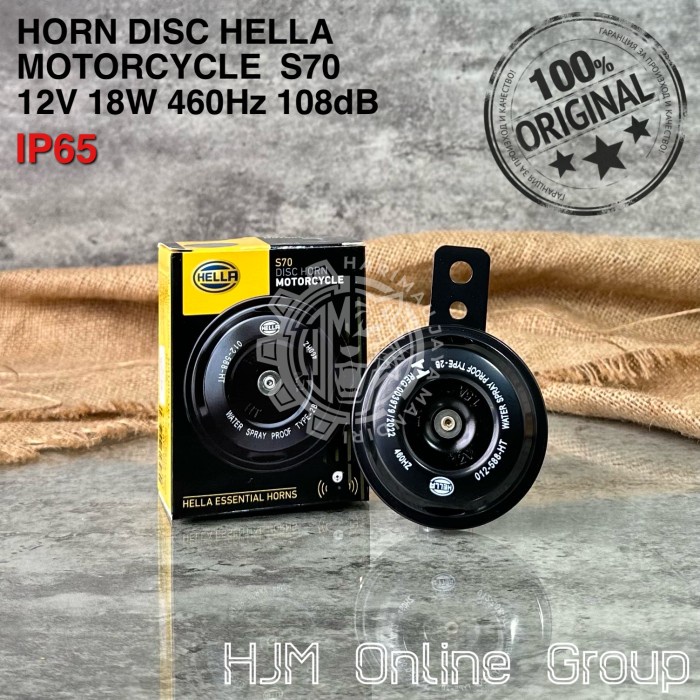 KLAKSON HELLA MOTORCYCLE SINGLE DISC HORN S70 12V - KLAKSON MOTOR