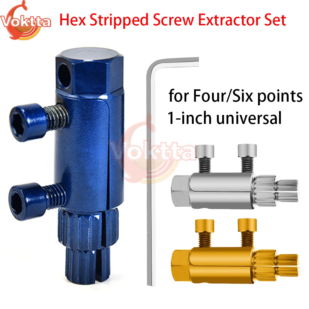 Universal Hex Stripped Screw Extractor Set Multifunctional Handle Broken Screw Removal Tool Bolt Ext