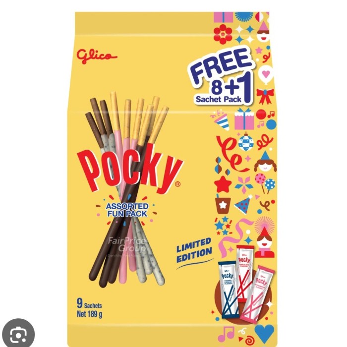 

terbaru !!! glico pocky assorted pack malaysia limited edition biscuit stick ready