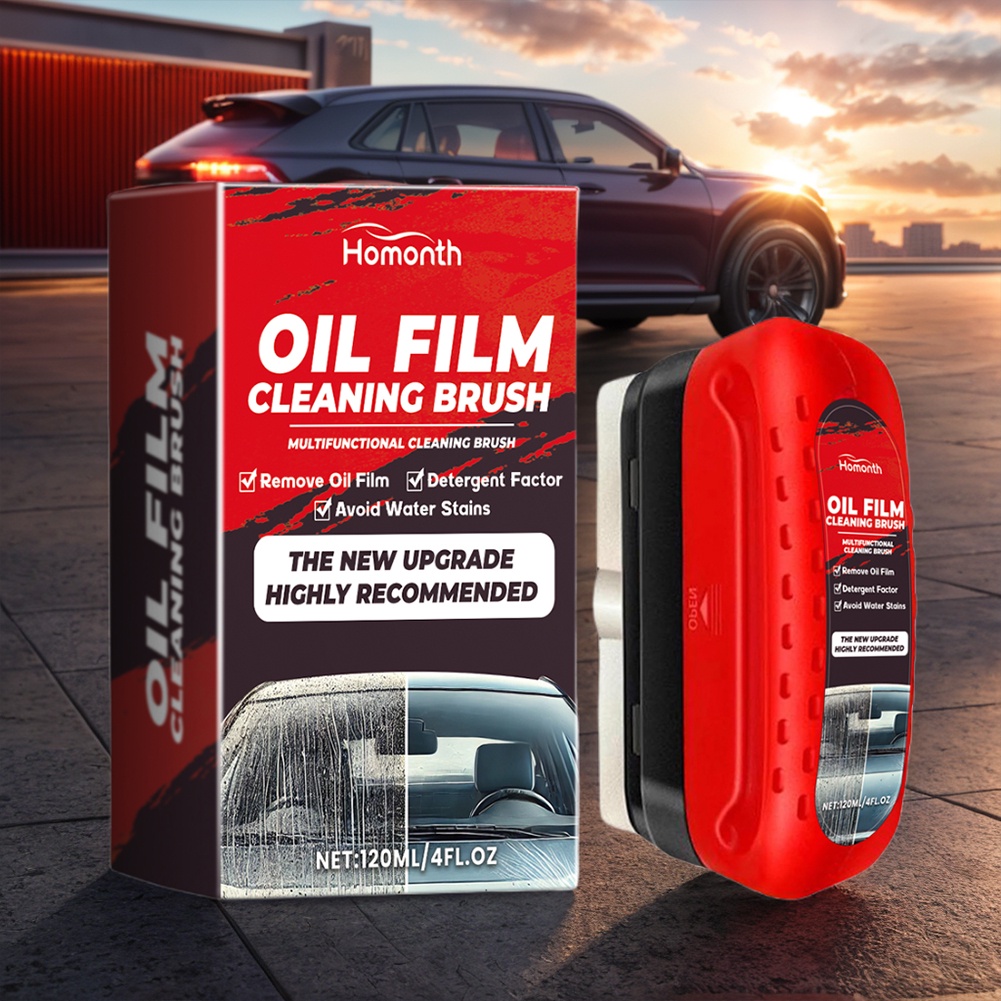 Car Window Glass Cleaner Removes Dirt Windshield Oil Film Stain Removal Glass Oil Film Cleaning Brus