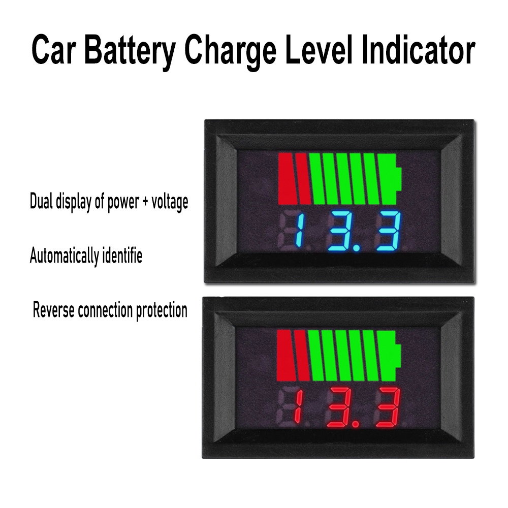 DC 6V-72V Battery Power Indicator Universal Lead-Acid Led Digital Display Vehicle Car Voltmeter Test