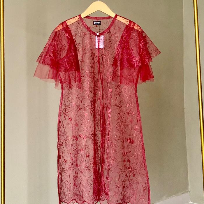 Promo Kamila Outer Outer Brukat Outer Kondangan Outer Keren Bunga Bunga Bunga Bunga Cardigan