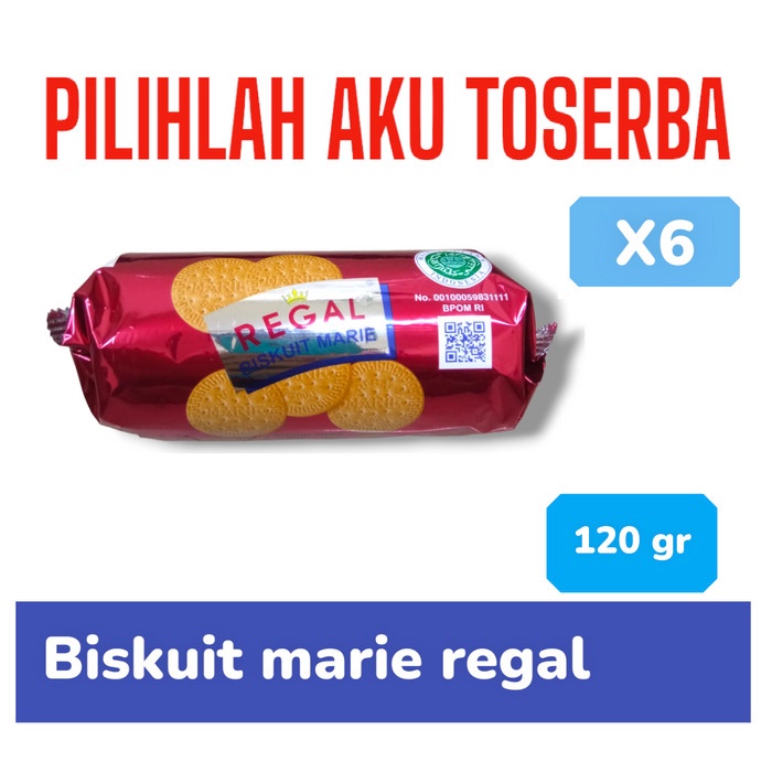 

BISKUIT MARIE REGAL ROLL 120 GR - ( HARGA 6 PCS )