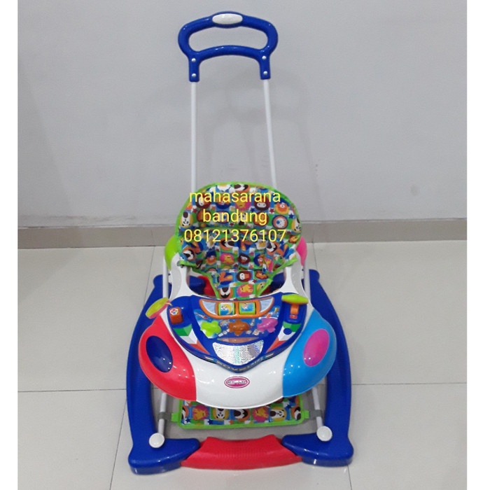 Bandung Go-Send Royal RY8383 Aeroplane 2 in One Baby Walker n Rocker