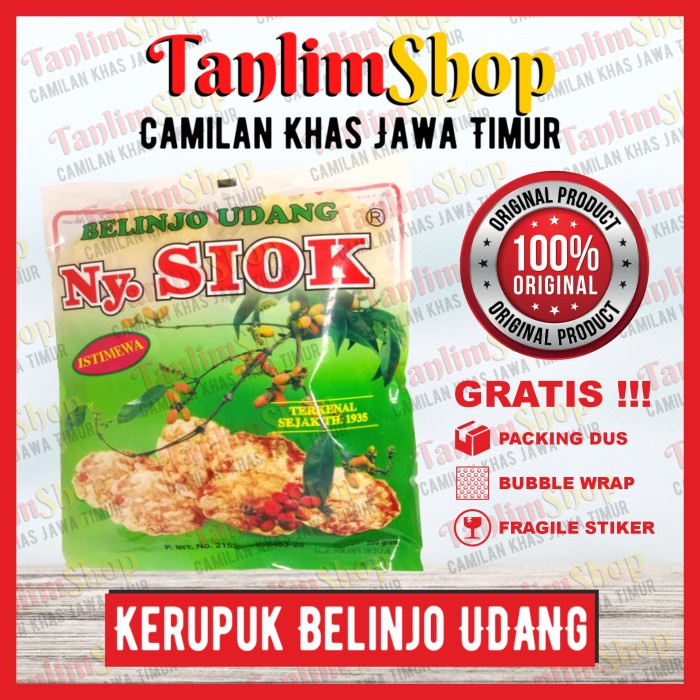 

Emping Belinjo Udang original Ny Siok
