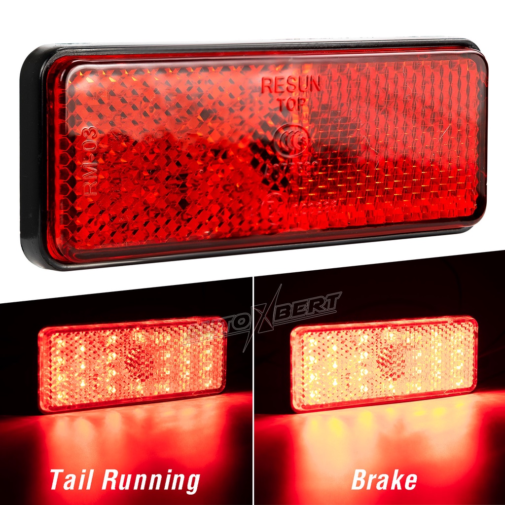 Universal Red Tail Brake 24Led Light Motorcycle Motorbike Stop Fog Lamp Bolt 12V Truck Tail Lamp