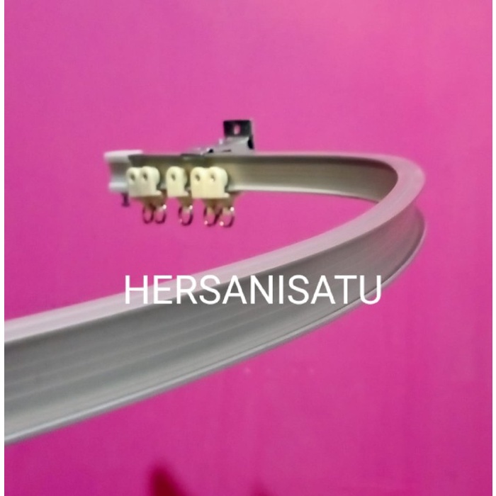 Rel Gorden Lengkung Rollet Gordyn Siku Flexibel Batang Hordeng Elastis