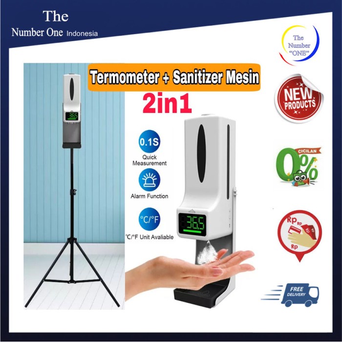 K9 2 in 1 Thermometer Sensor Soap Dispenser Disenfectan Hand Sanitizer