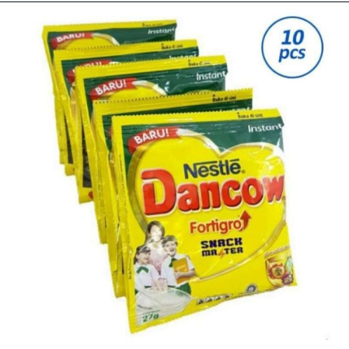 

(BestSeller) Dancow fortigo sachet rasa vanila 1 renceng isi 10 sachet