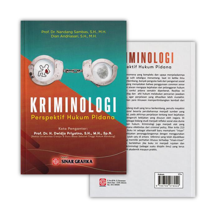 

Barang Terlaris Sinar Grafika - Kriminologi Perspektif Hukum Pidana - Buku Hukum Pidana Packing Aman