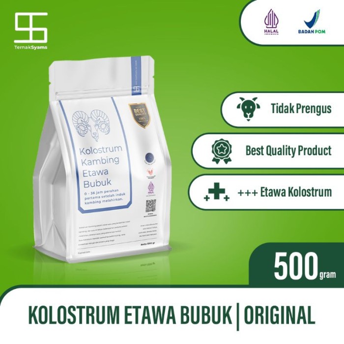

(BestSeller) kolostrum susu kambing etawa 500gr