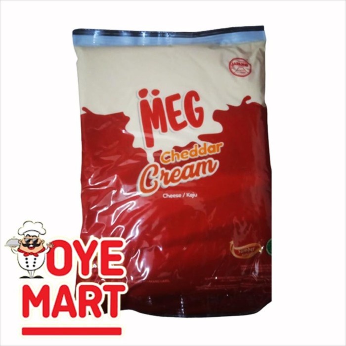 

(BestSeller) MEG CHEDDAR CREAM CHEESE 1KG / KRIM KEJU