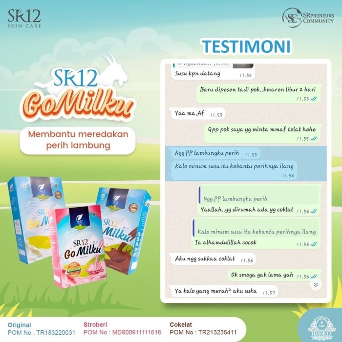 

(BestSeller) ORIGINAL SUSU KAMBING ETAWA / GOMILKU SR12 /HALAL BPOM / DAUN KELOR / MEMBANTU MENJAGA