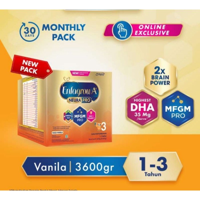 Ready Stock Enfagrow A+3 3600Gr Vanila / Enfagrow 3 3600Gr Vanilla Cod