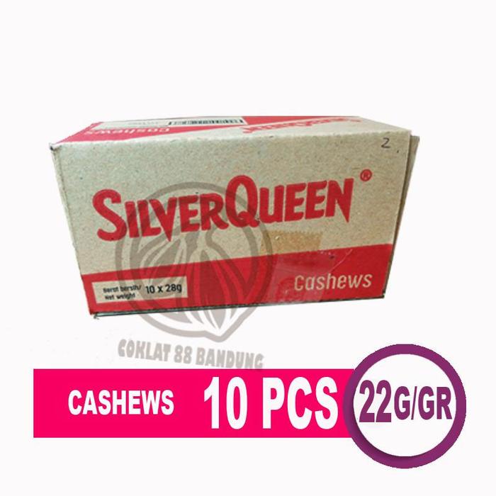 

SILVERQUEEN 22 GR 1 BOX 10 PCS ex 25gr, COKLAT SILVERQUEEN 22gr ex 25 GRAM MEDE ISI 10 MILK COKELAT