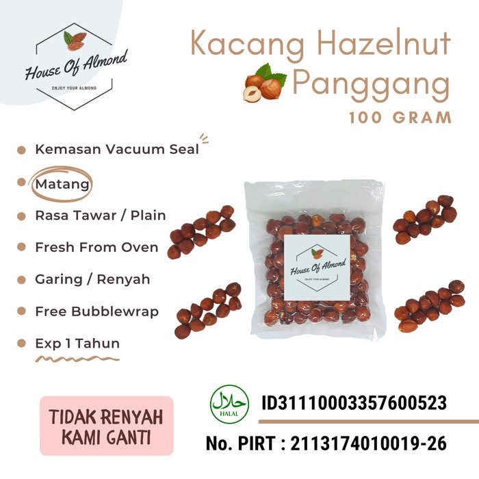 

Kacang Hazelnut Panggang 100gr